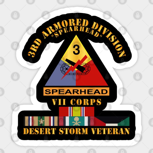 3rd Armored Div - VII Corps - Desert Storm Veteran Sticker by twix123844